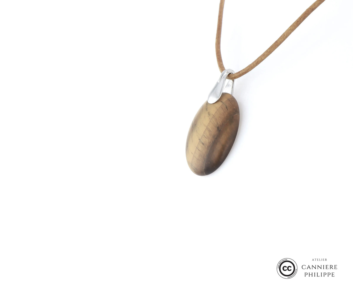 Pendentif œil de tigre 4 La Taillerie