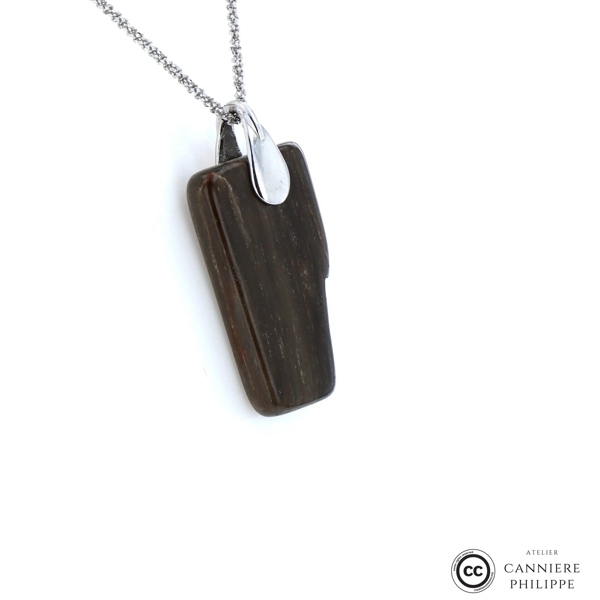 Pendentif Bois Fossilisé 3 La Taillerie