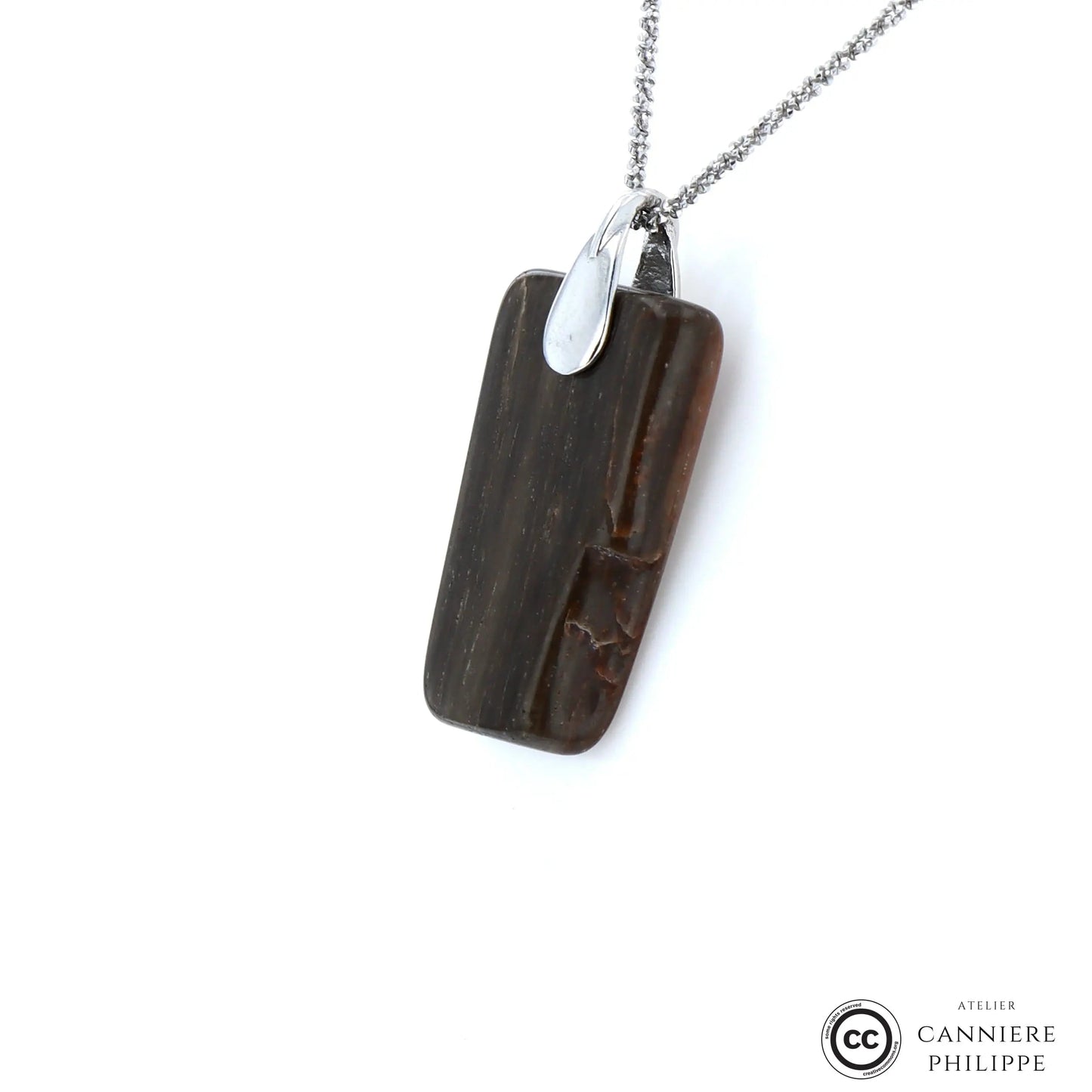 Pendentif Bois Fossilisé 3 La Taillerie