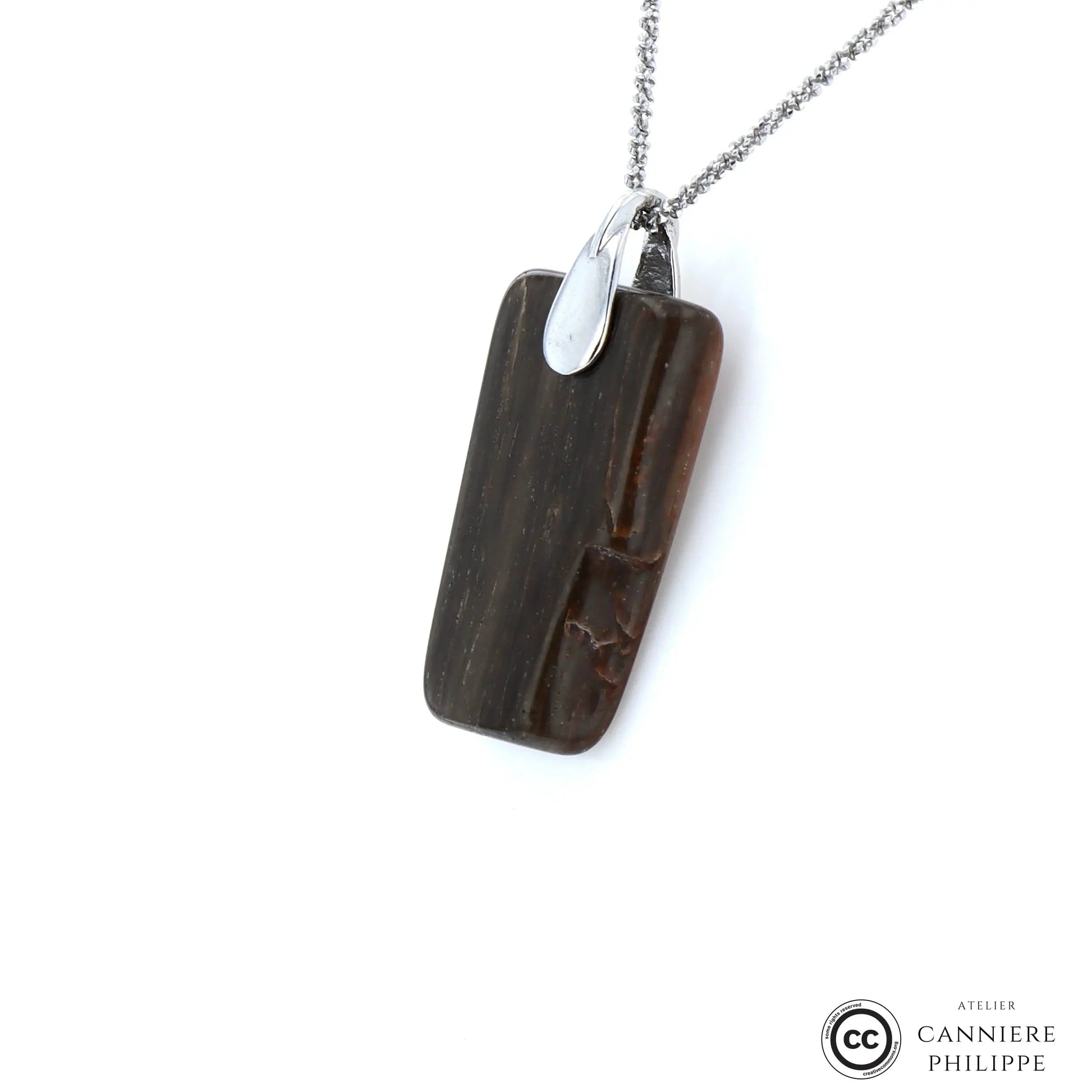 Pendentif Bois Fossilisé 3 La Taillerie