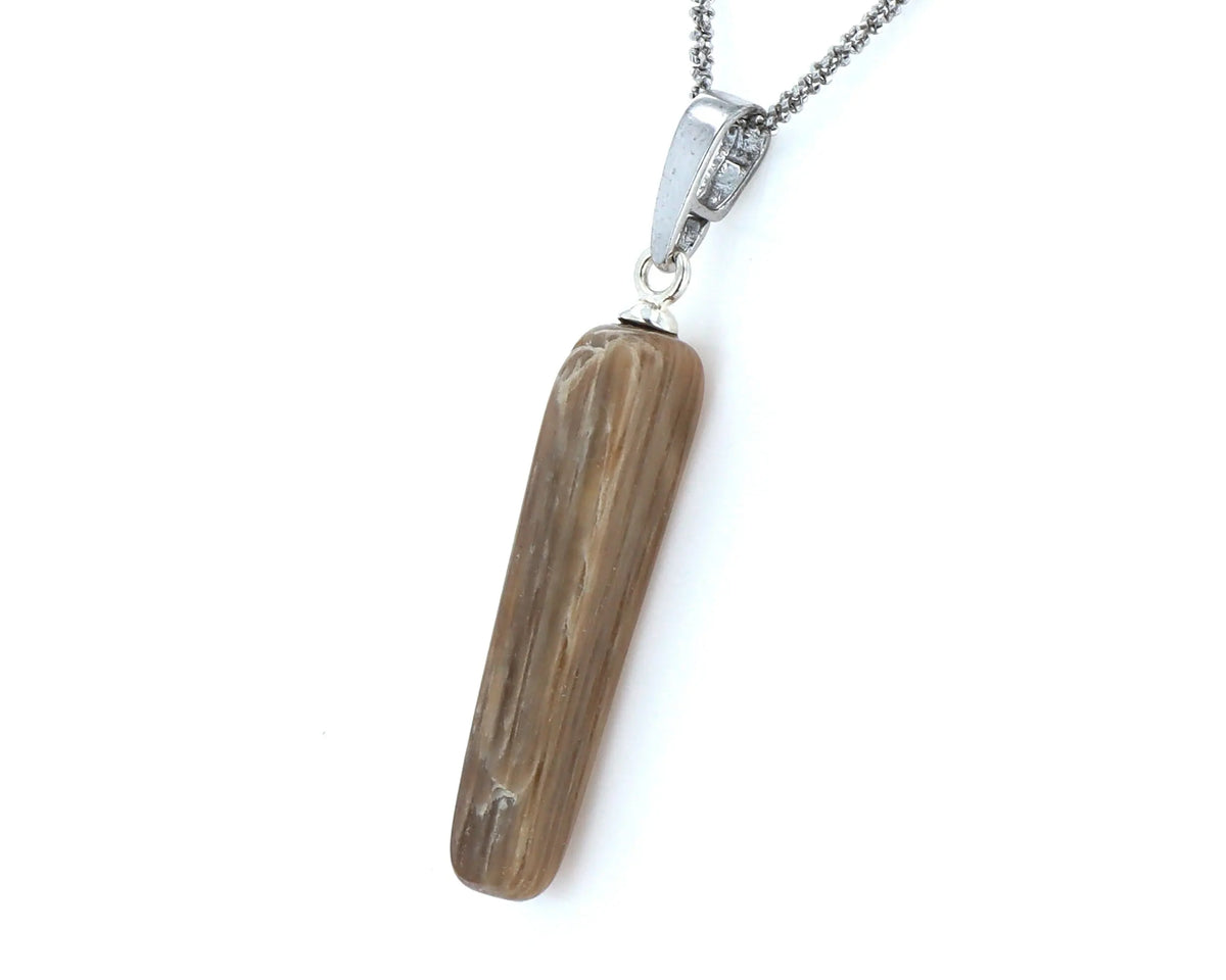 Pendentif Bois Fossilisé 5 La Taillerie