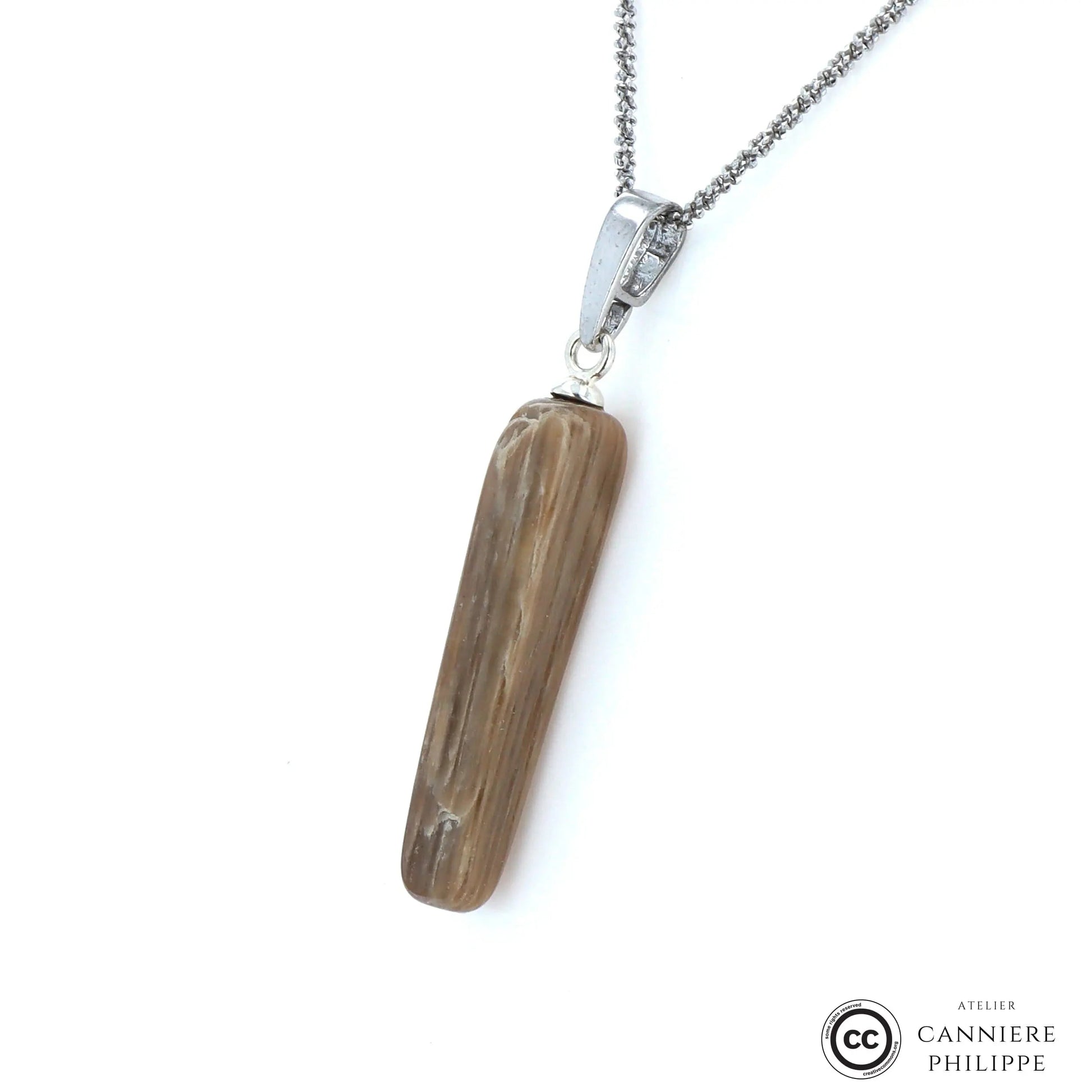 Pendentif Bois Fossilisé 5 La Taillerie