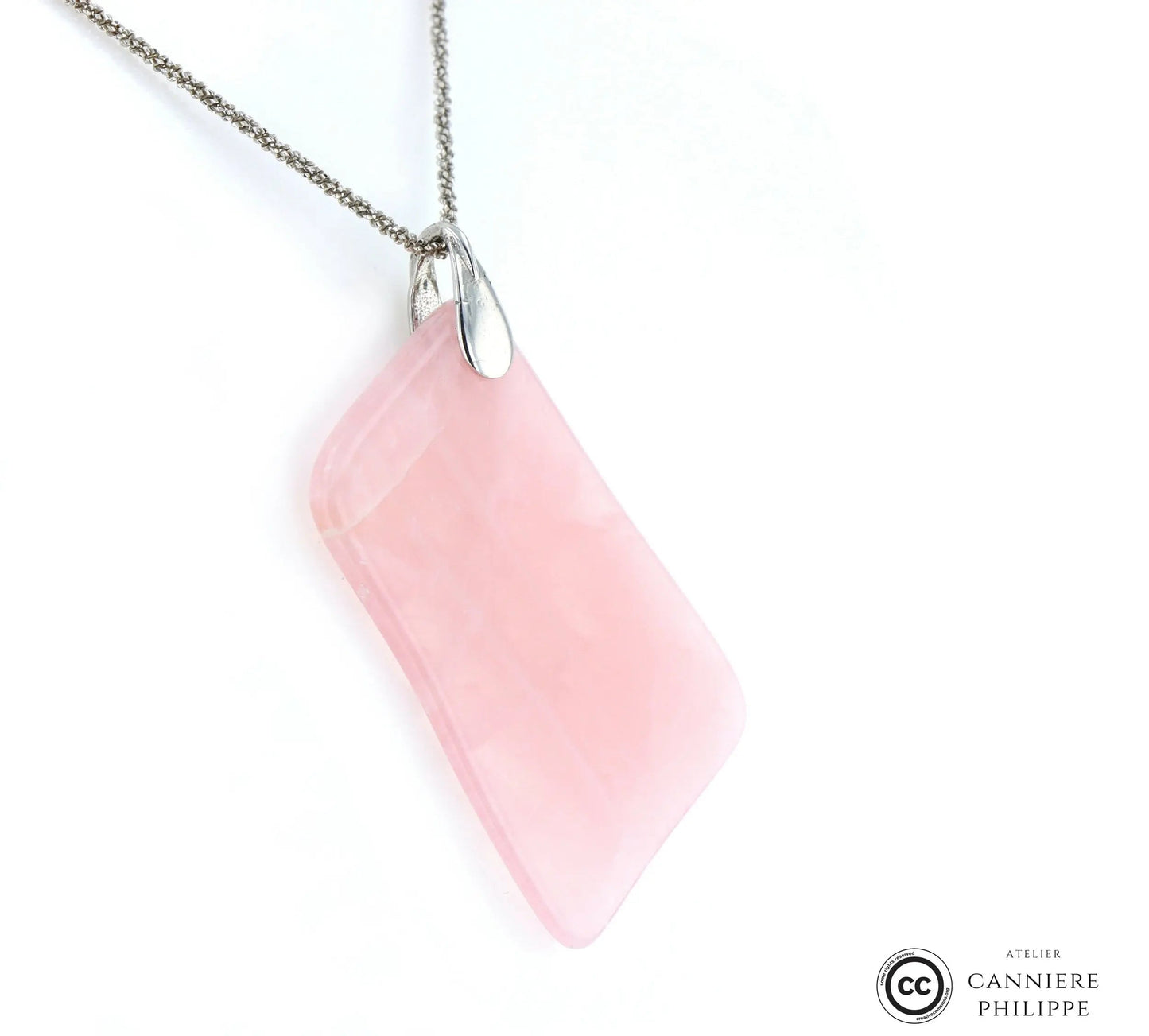 Pendentif Quartz rose cerise 3 La Taillerie