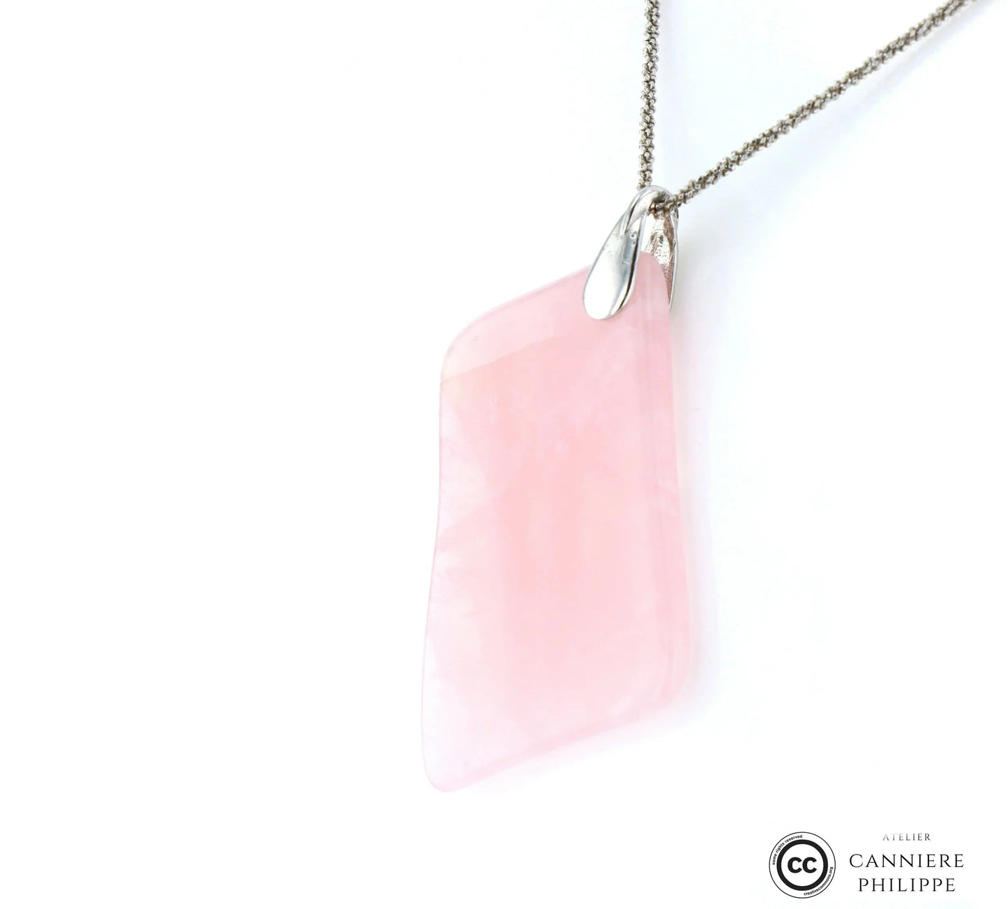 Pendentif Quartz rose cerise 3 La Taillerie