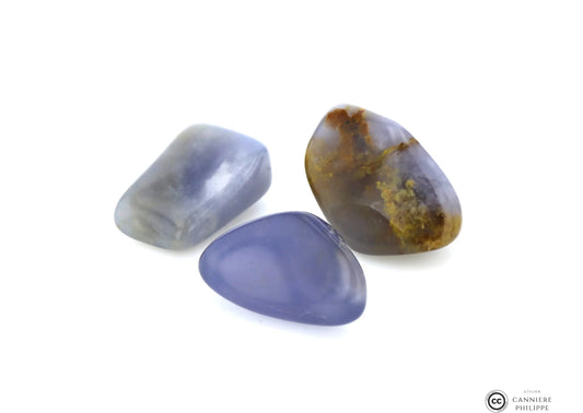 Calcédoine Bleu Pierre Roulée Ma boutique