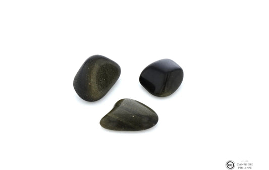 Obsidienne Doré Pierre Roulée Ma boutique