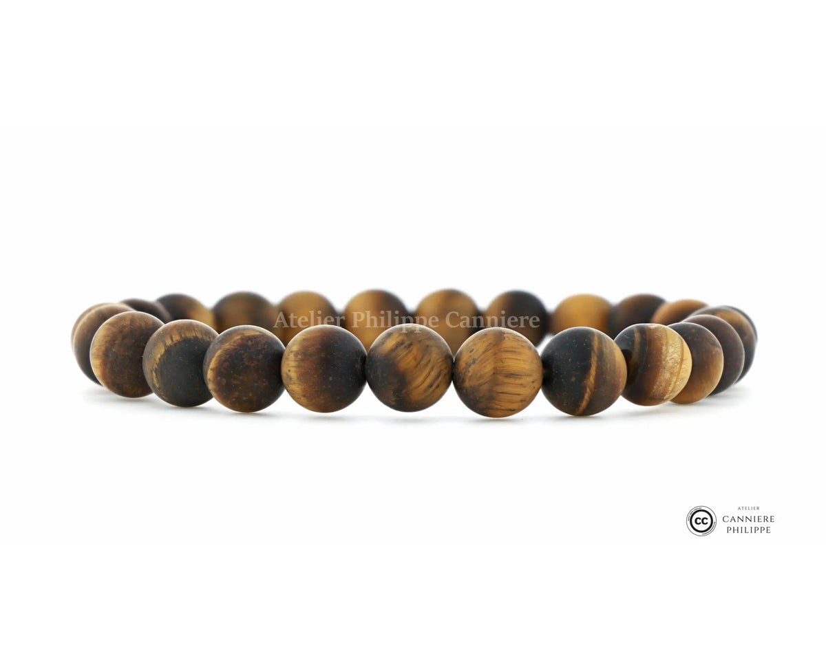 Bracelet Œil de tigre dépoli Perle Ma boutique