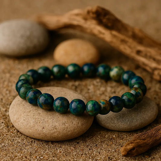 Bracelet Azurite malachite en Perles