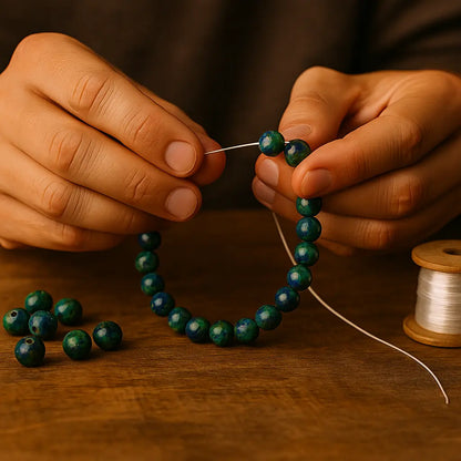 Bracelet Azurite malachite en Perles Ma boutique