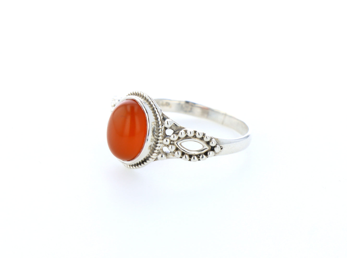Bague cornaline naturelle｜Argent 925