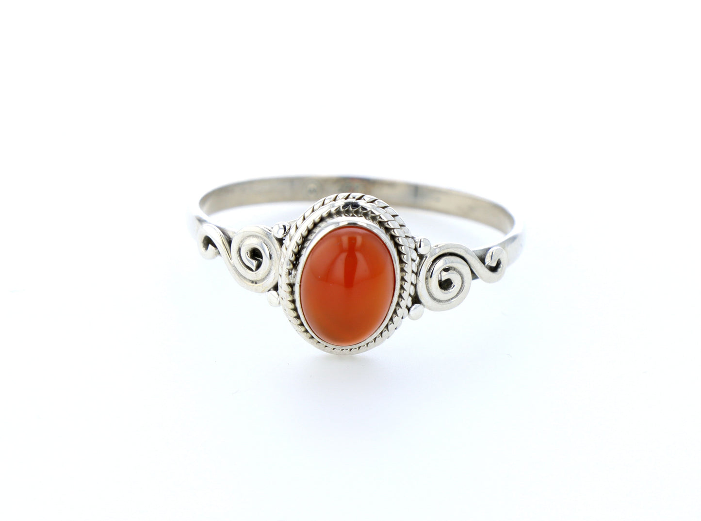 Bague cornaline naturelle｜Argent 925
