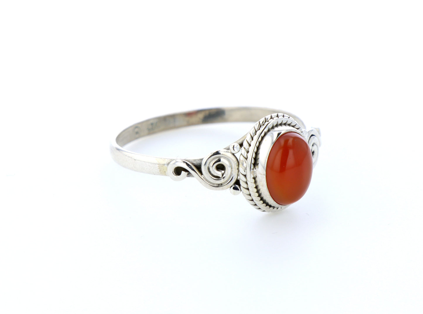 Bague cornaline naturelle｜Argent 925
