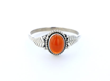 Bague cornaline naturelle｜Argent 925
