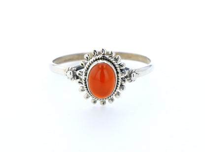Bague cornaline naturelle｜Argent 925