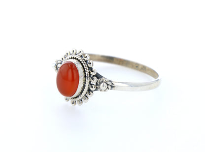 Bague cornaline naturelle｜Argent 925
