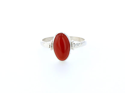 Bague cornaline naturelle｜Argent 925