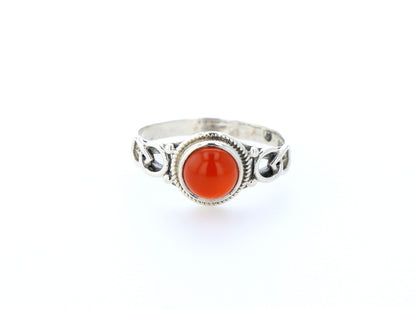 Bague cornaline naturelle｜Argent 925