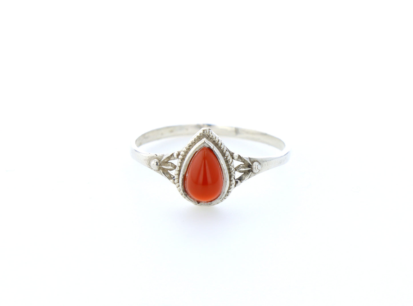 Bague cornaline naturelle｜Argent 925