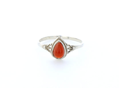Bague cornaline naturelle｜Argent 925