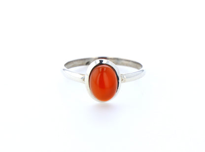 Bague cornaline naturelle｜Argent 925