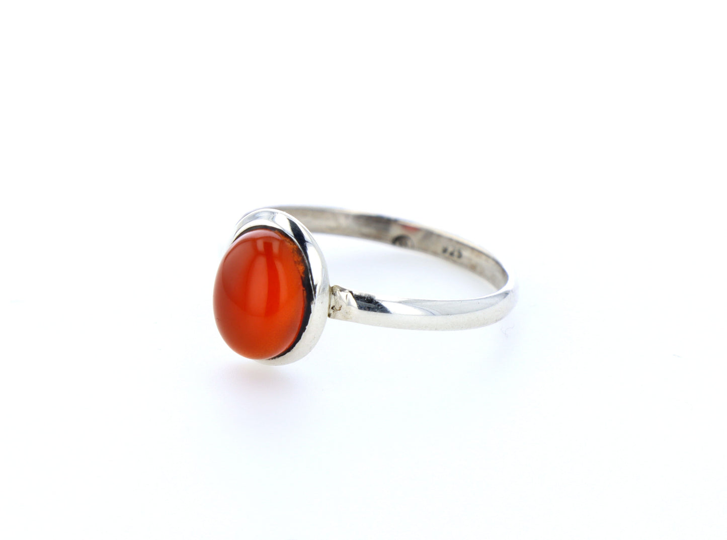 Bague cornaline naturelle｜Argent 925