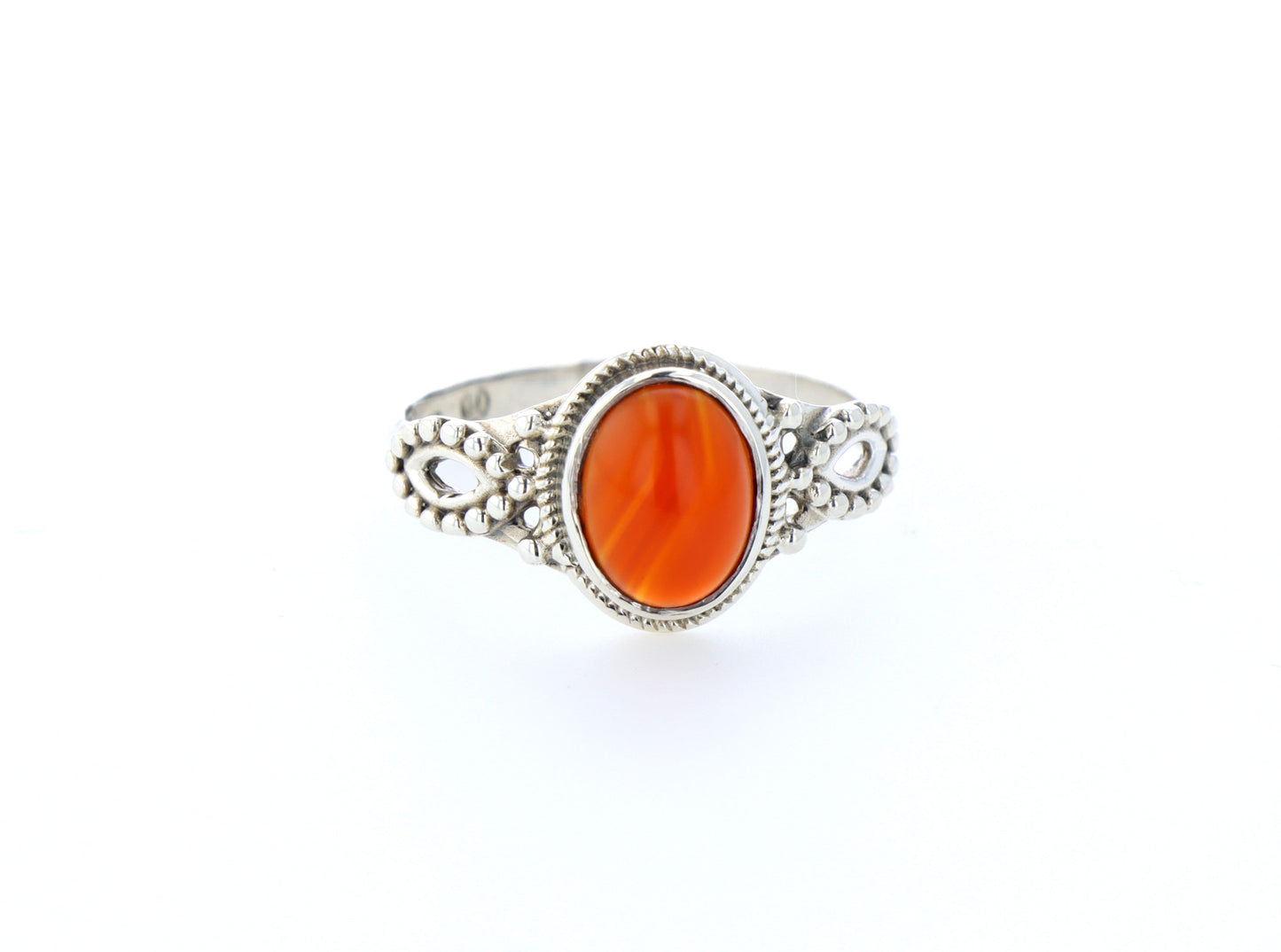 Bague cornaline naturelle｜Argent 925