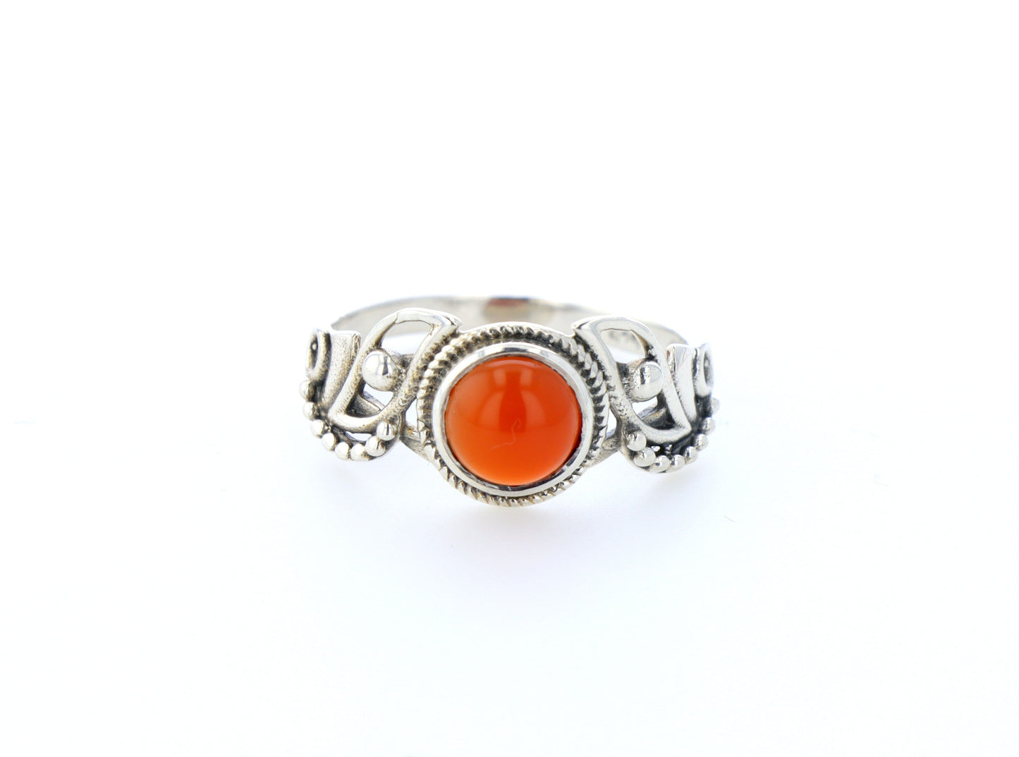 Bague cornaline naturelle｜Argent 925