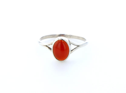 Bague cornaline naturelle｜Argent 925