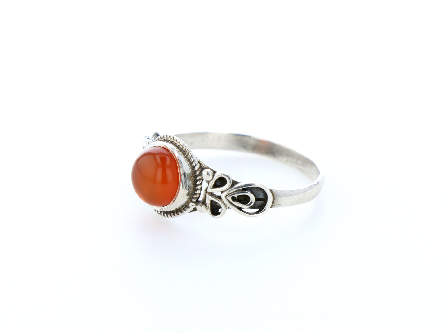 Bague cornaline naturelle｜Argent 925