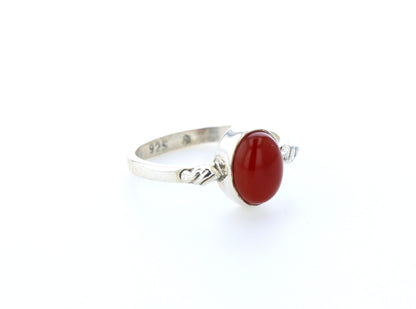 Bague cornaline naturelle｜Argent 925
