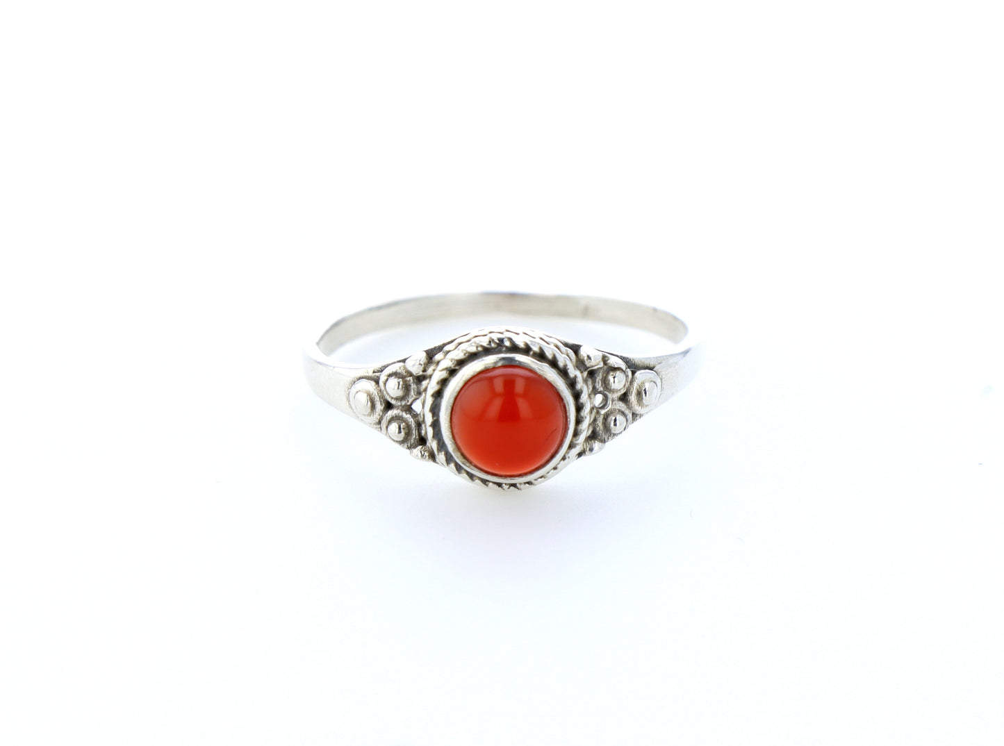 Bague cornaline naturelle｜Argent 925