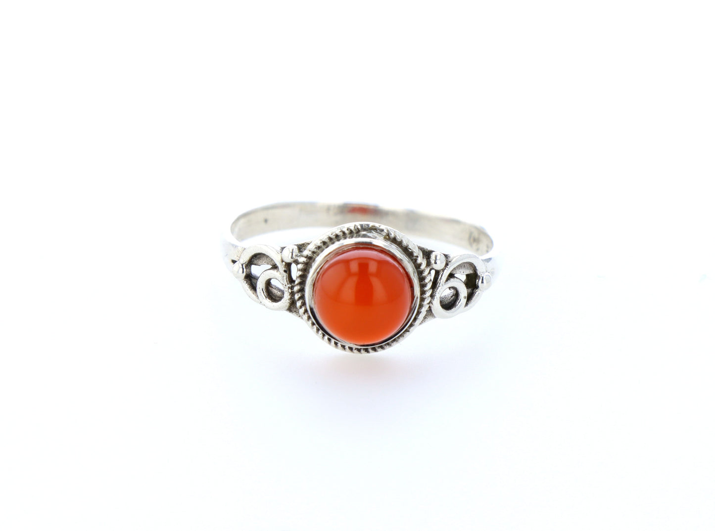 Bague cornaline naturelle｜Argent 925