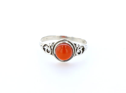 Bague cornaline naturelle｜Argent 925