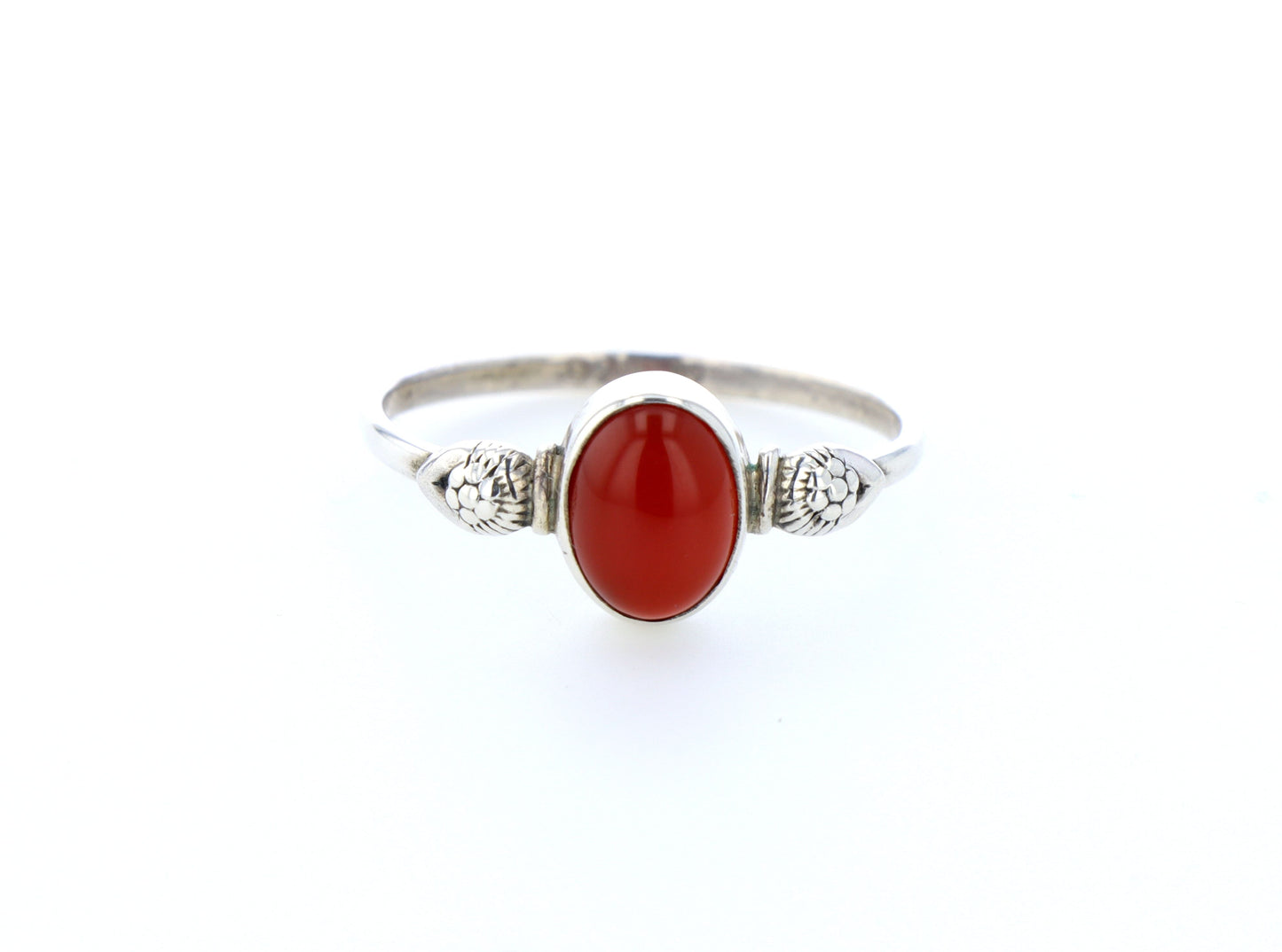 Bague cornaline naturelle｜Argent 925