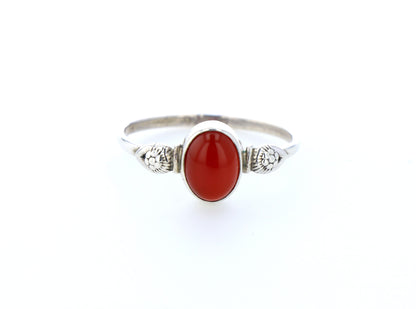 Bague cornaline naturelle｜Argent 925