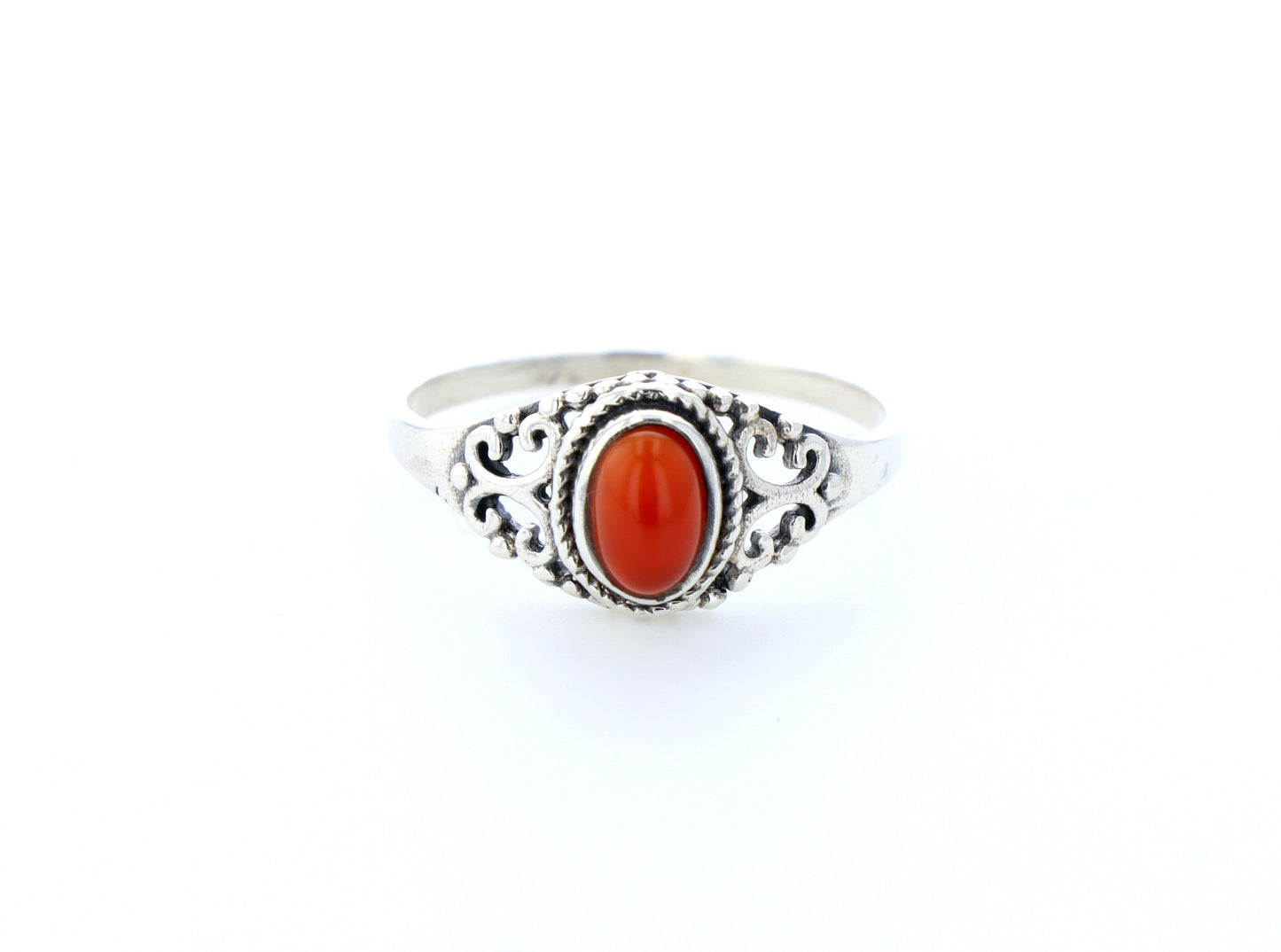 Bague cornaline naturelle｜Argent 925