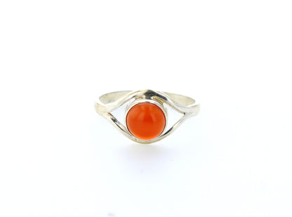 Bague cornaline naturelle｜Argent 925