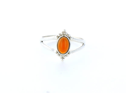 Bague cornaline naturelle｜Argent 925