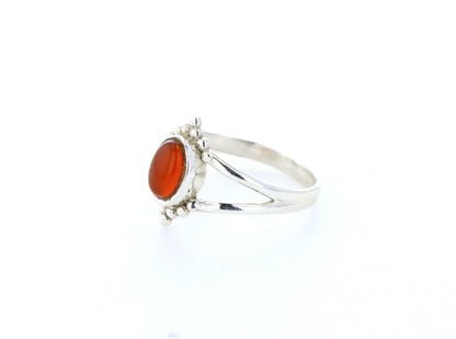 Bague cornaline naturelle｜Argent 925