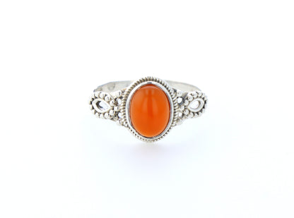 Bague cornaline naturelle｜Argent 925