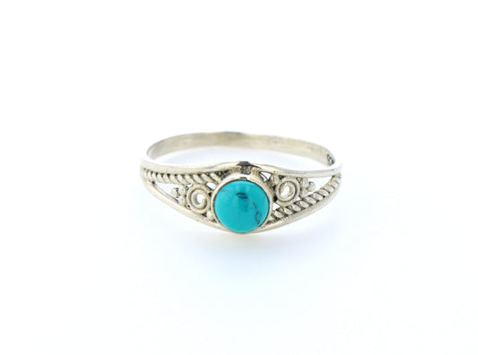 Bague howlite teintée naturelle｜Argent 925