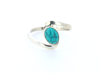 Bague howlite teintée naturelle｜Argent 925