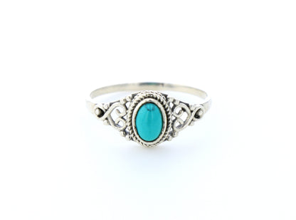 Bague howlite teintée naturelle｜Argent 925