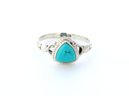 Bague howlite teintée naturelle｜Argent 925