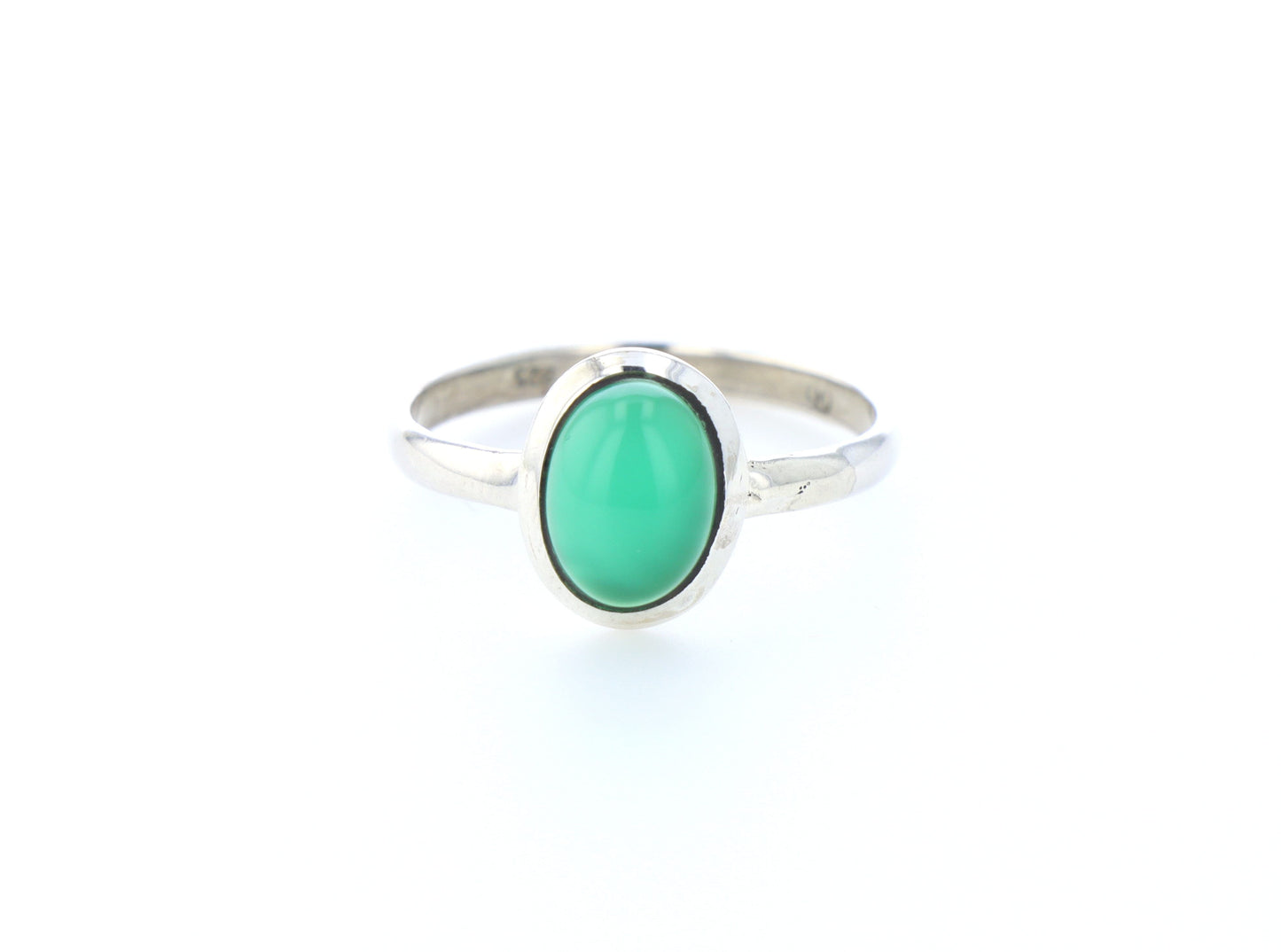 Bague aventurine verte naturelle｜Argent 925