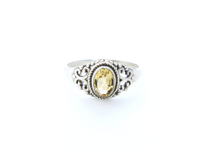 Bague Citrine naturelle｜Argent 925