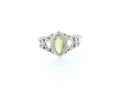 Bague Péridot naturelle｜Argent 925