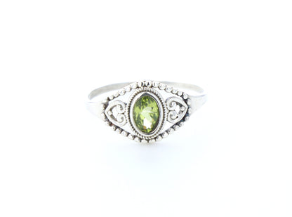 Bague Péridot naturelle｜Argent 925