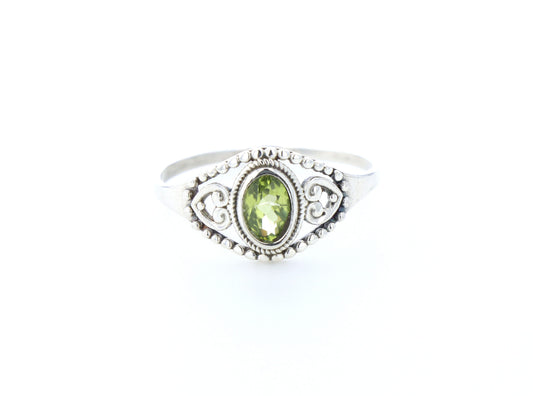 Bague Péridot naturelle｜Argent 925