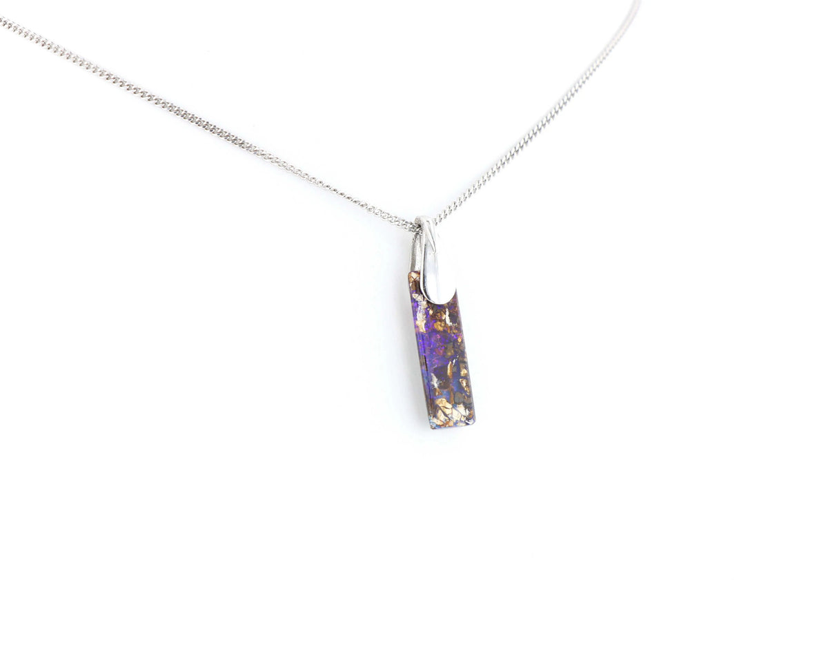 Pendentif Opale Bois Fossile 2 La Taillerie
